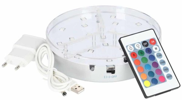 LED-Untersetzer 15cm + Bluetooth Lautsprecher